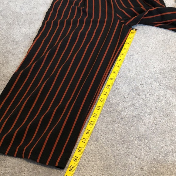 Black and Rust Pinstripe Jumpsuit - Picture 5 of 7